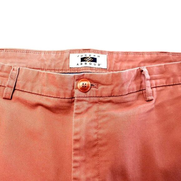Joseph Abboud Cotton Spandex Chino‎ Pants Jeans 39/33 Salmon Mid Rise Stretch - Picture 2 of 7